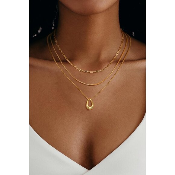 Christmas gift gold Style 04 plated layered necklaces women dainty choker set - Picture 2 of 7